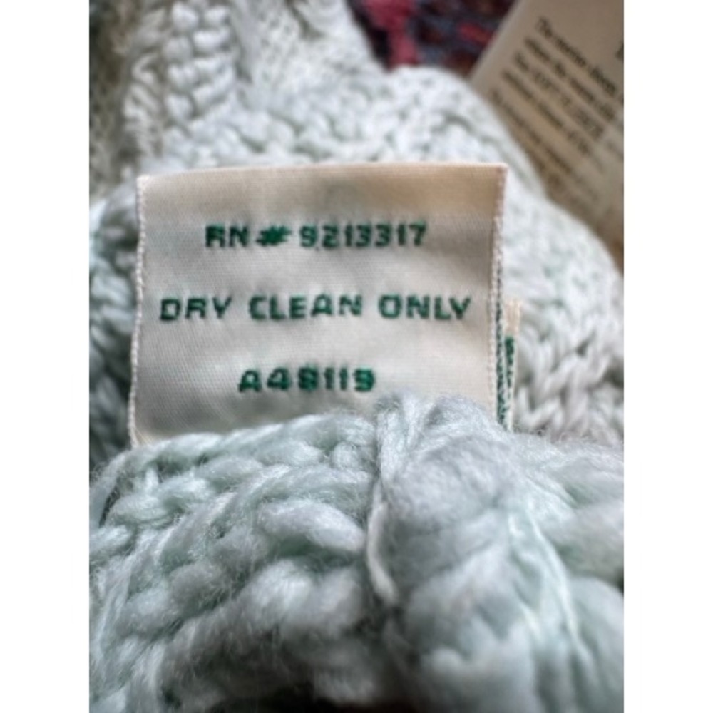 Aran Crafts Ireland Merino Wool Hooded Zip Cardigan Mint Green Sage Large NEW - Picture 8 of 9